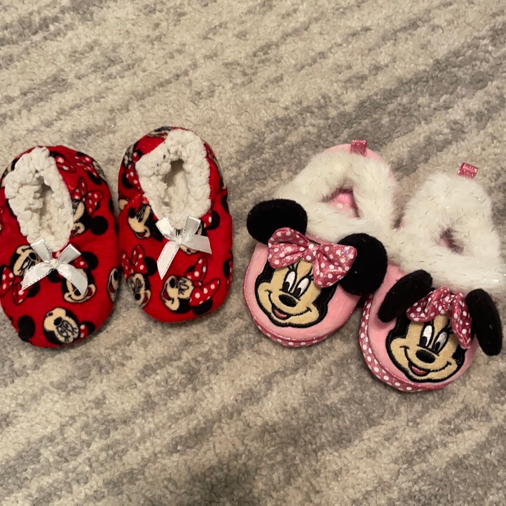 Two pairs of Minnie Mouse Slippers